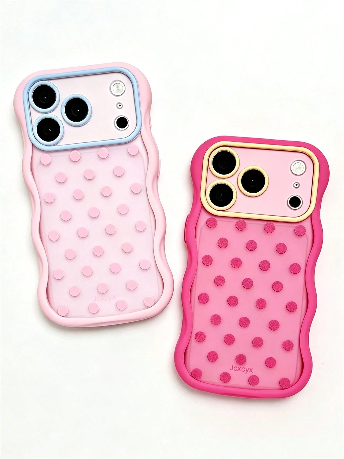 Y2K Cute Polka Dot Dopamine Colorful Wave Design Phone Case, Compatible With IPhone 17 Pro Max 17 Pro 17 16 Pro Max 16 Pro 16 15 Pro Max 15 Pro 14 Pro Max 14 Pro 13 12 11, Cute Matte Translucent Back