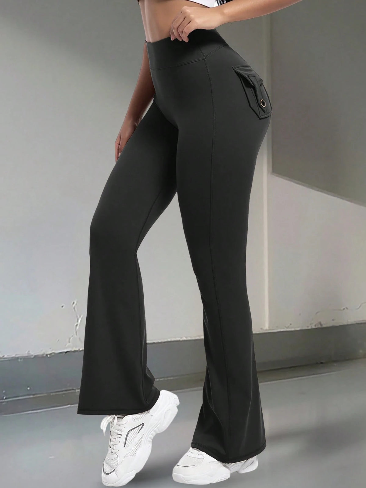 Y2K High Stretch Butt Lifting Cargo Pants, With Pockets Fall