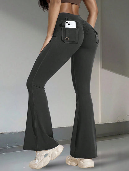 Y2K High Stretch Butt Lifting Cargo Pants, With Pockets Fall