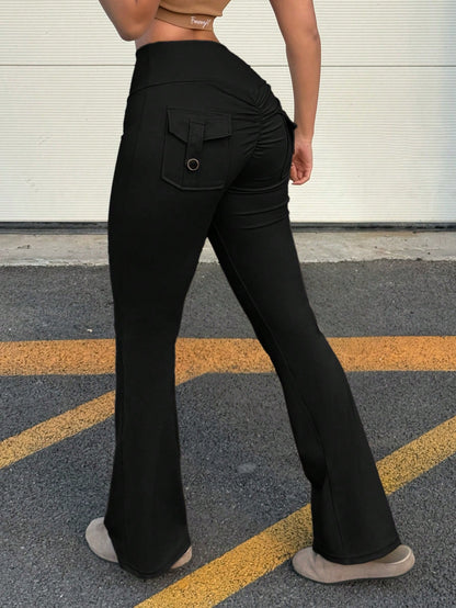Y2K High Stretch Butt Lifting Cargo Pants, With Pockets Fall