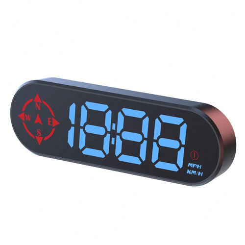 YNF GPS Head-Up Display Car Speedometer, Smart Digital Speedometer With KMH/MPH Switch, Windshield Projection, Real-Time Speed, Driving Direction, Time, Trip Distance, Overspeed Alarm, Multi-Color Dis