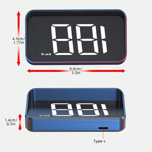 YNF M2 Upgraded Car HUD Head-Up Display, GPS Beidou Dual-Mode Real-Time Speed Monitoring, Large Font Clear Plug-And-Play Universal Vehicle Speedometer