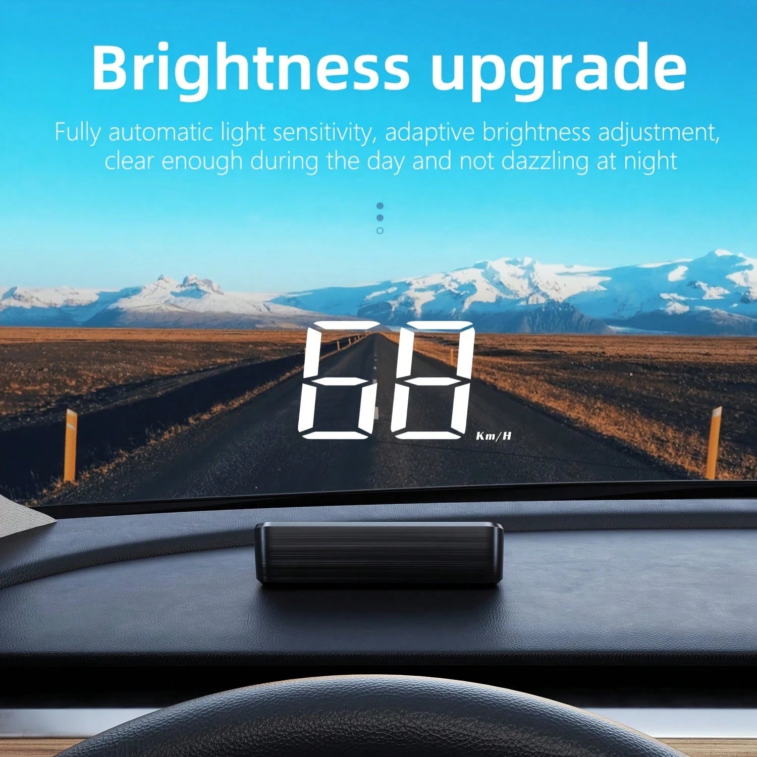 YNF M2 Upgraded Car HUD Head-Up Display, GPS Beidou Dual-Mode Real-Time Speed Monitoring, Large Font Clear Plug-And-Play Universal Vehicle Speedometer