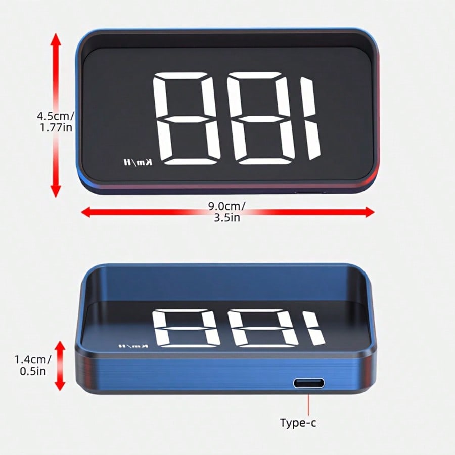 YNF M2 Upgraded Car HUD Head-Up Display, GPS Beidou Dual-Mode Real-Time Speed Monitoring, Large Font Clear Plug-And-Play Universal Vehicle Speedometer