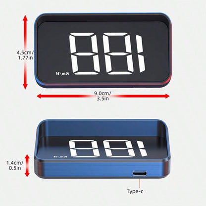 YNF M2 Upgraded Car HUD Head-Up Display, GPS Beidou Dual-Mode Real-Time Speed Monitoring, Large Font Clear Plug-And-Play Universal Vehicle Speedometer