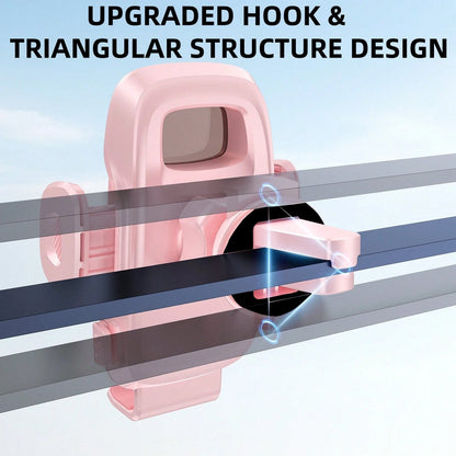 YWOR Pink Car Air Vent Phone Holder, Hands-Free Easy Clip Phone Mount, Compatible With Smartphones, Pink Car Accessory, Birthday Gift, Mother's Day Gift, Christmas Gift
