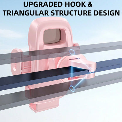 YWOR Pink Car Phone Holder Vent [Big Phone Friendly Panel] Car Vent Phone Mount For Car Air Vent 360° Rotate Hands Free Cell Phone Holder For Car Vent Automobile Cradle